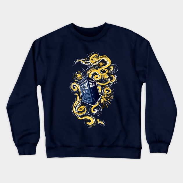 Tardis Crewneck Sweatshirt by Laflleche